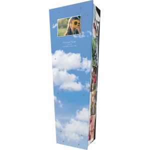 Montage of Personal Images - Personalised Picture Coffin with Customised Design.